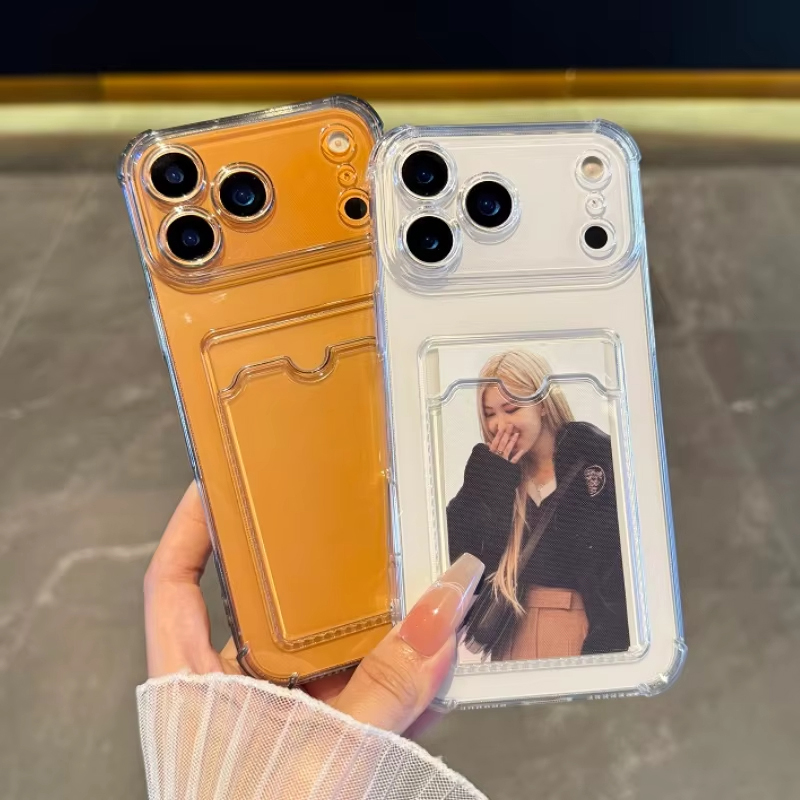 Camera Lens Protector - حافظة شفافة بفتحة للبطاقات لهواتف iPhone