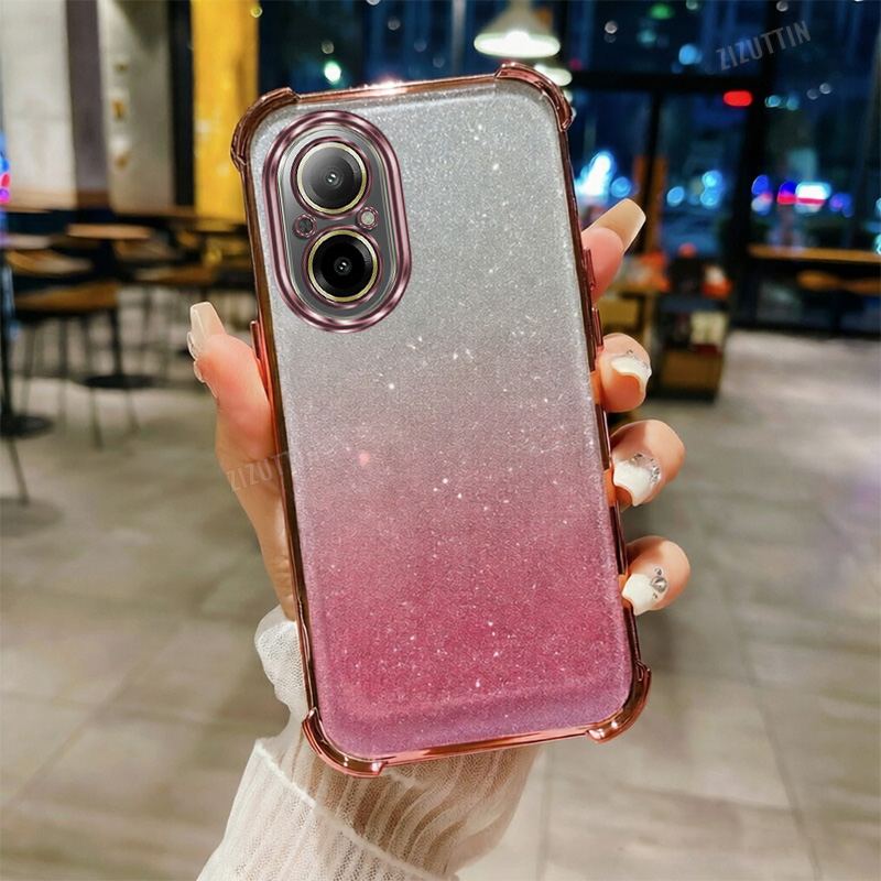 Realme C67 - غطاء هاتف أنيق ولامع بوسادة هوائية