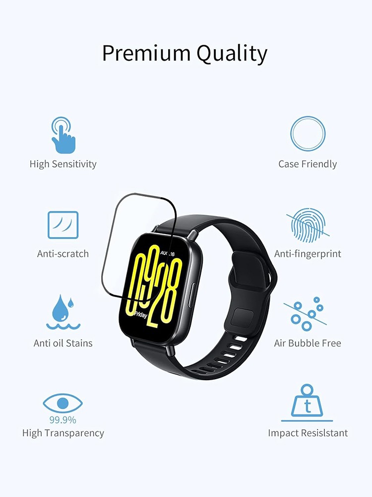 واقي شاشة لساعة ريدمي واتش 6 أ - مراجعة Hydrogel Screen Protector وسعره
